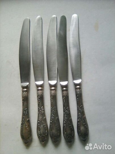 Ножи столовые мельхиор СССР плюс нержавейка