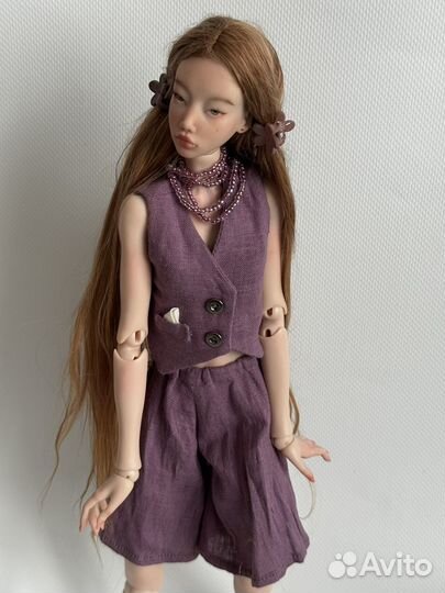 Льняной костюм для кукол bgd формата 1/4