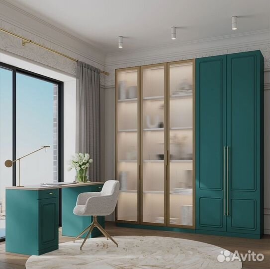 Шкаф распашной зеленый