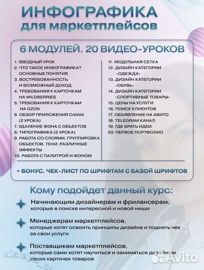 Курсы обучение Инфографика Wildberries Озон