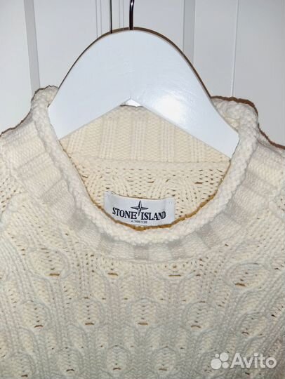 Свитер Stone Island Aran White (Италия), оригинал