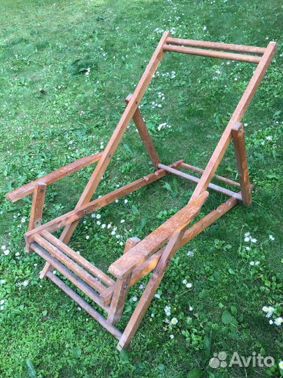Деревянные шезлонги винтаж СССР