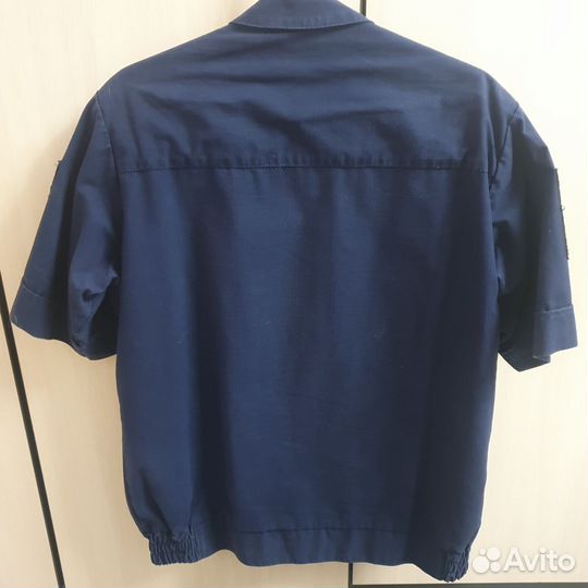 Форма офисная синяя, короткий рукав