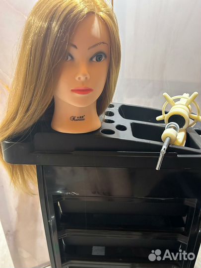 Голова учебная манекен для парикмахеров и штатив