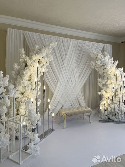 Фотозона в аренду, свадебный декор