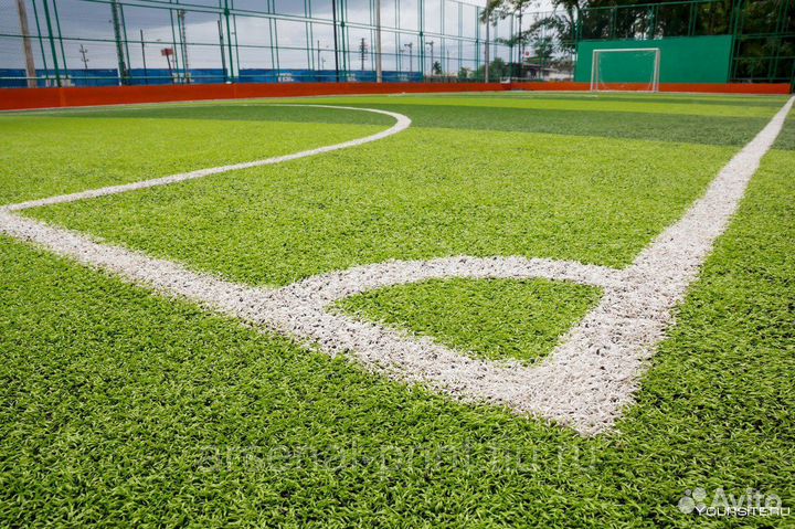 Рулонный газон Премиум Спорт Футбольный под ключ