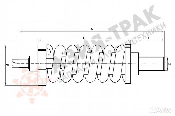 Натяжитель гусеничной цепи с пружиной Kobelco SK35
