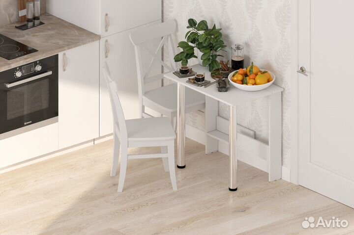 Компактный компьютерный стол белый