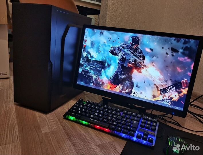 Мощь для игр RX560,16 гигов,6х4 Ггц,SSD+21