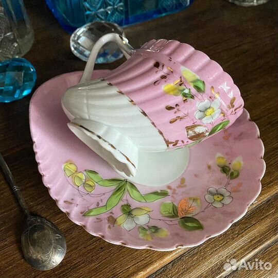 Чайная пара Рог Кузнецов Царская Россия