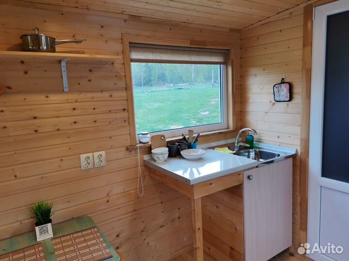 Дачный домик вагончик зимний