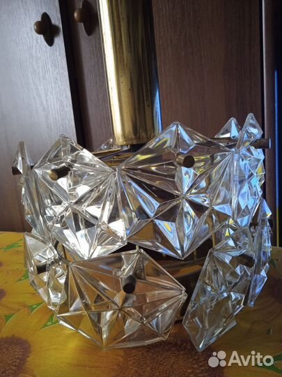 Хрустальная люстра СССР винтажная