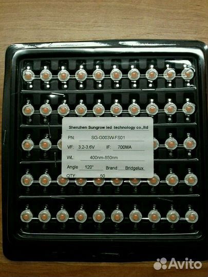 Диоды 3W Bridgelux 4500K