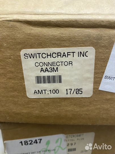 Разьемы кабельные switchcraft XLR AA3F AA3M, 297