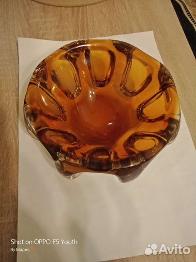 Вазы из цветного стекла СССР