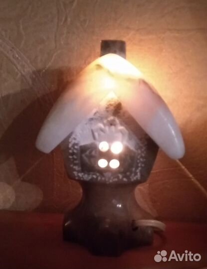 Светильник ночник домик из камня СССР