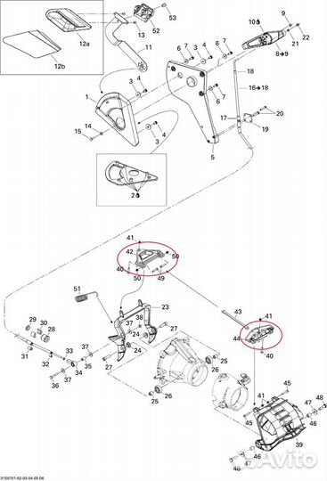 Петля ковша реверса Гидроцикла SEA-DOO по 2011 год