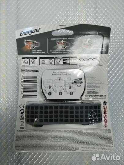 Фонарь, фонарик налобный energizer