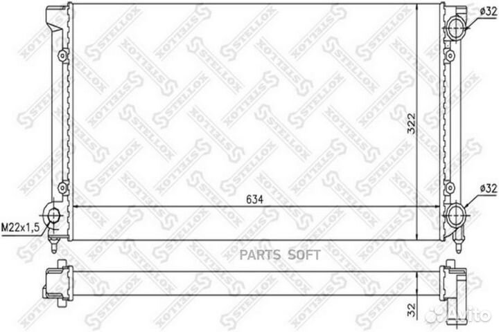 Радиатор VW Passat 1.8 2.0 1.6TD 1.9D 88