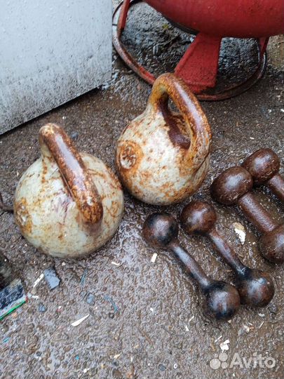 Гиря 24 кг СССР и 16 кг всех по 2 цена за каждую