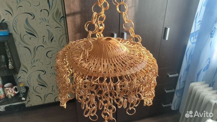 Абажур плетеный