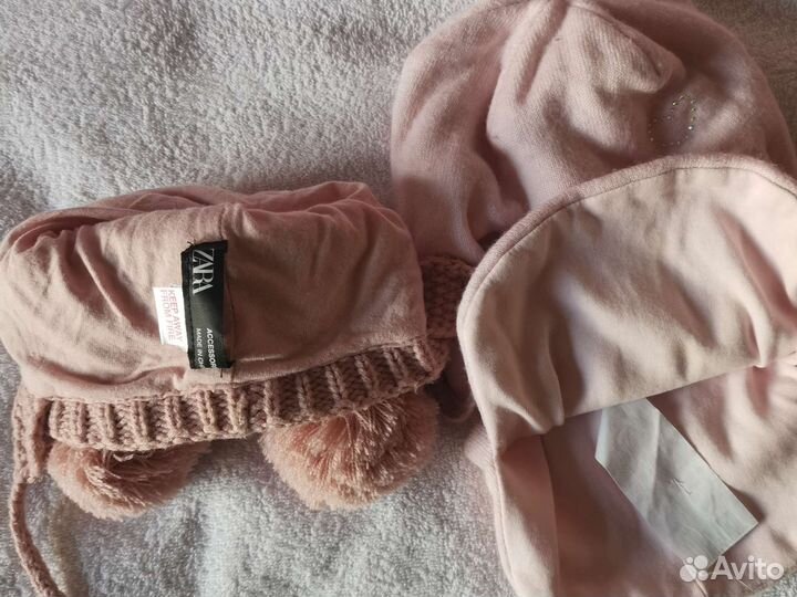 Шапка зимняя шерстяная шлем zara