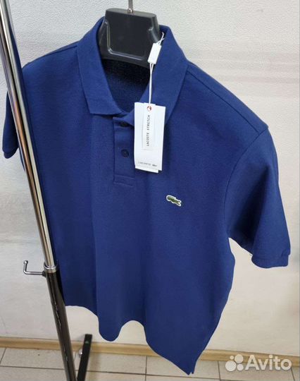 Поло Lacoste синий цвет S-2Xl