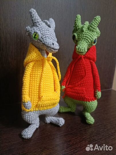 Вязаные игрушки дракон ручная работа