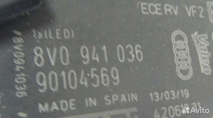 Фары комплект Full led Audi A3 8V рестайлинг