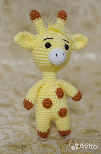 Жираф мягкая вязанная игрушка