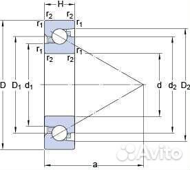 Подшипники шариковые радиально-упорные однорядные