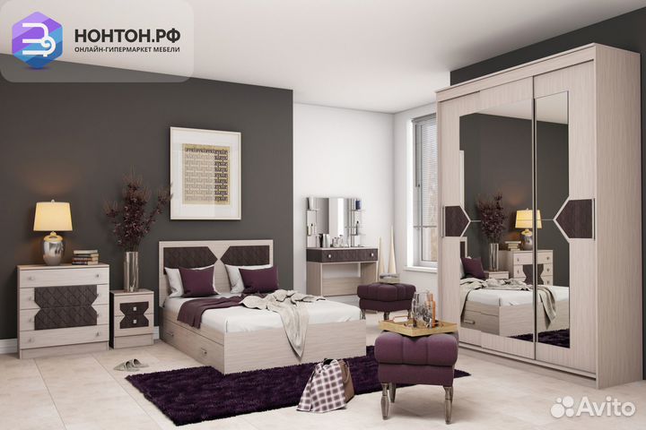 Спальня Николь ясень шимо светлый / лиственница те