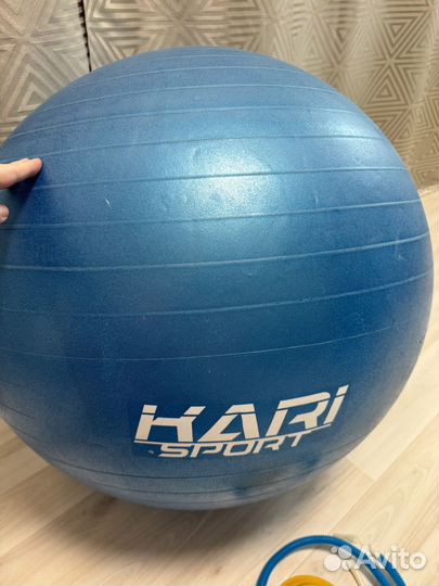 Мяч гимнастический с насосом 65 см фитбол