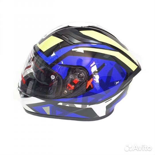 Шлем Ataki JK316 Route синий/Hi-Vis желтый