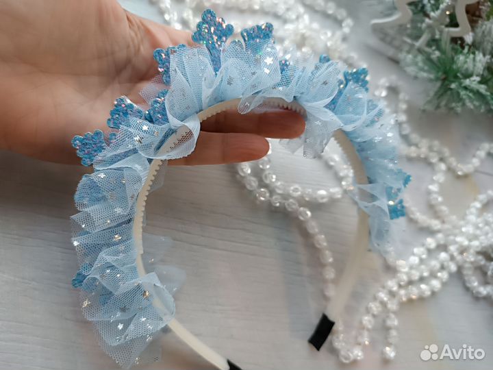 Новогодний ободок снежинка