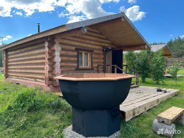 Банный чан на дровах