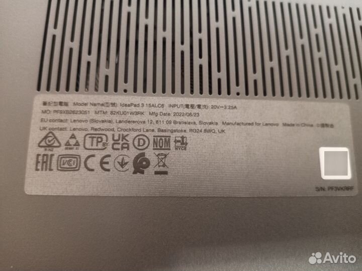 Lenovo ideapad 3 15alc6