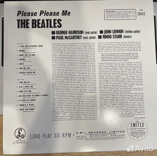 The Beatles Please Please Me LP