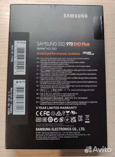 SSD Samsung 970 Evo Plus 500Gb и другие в описании