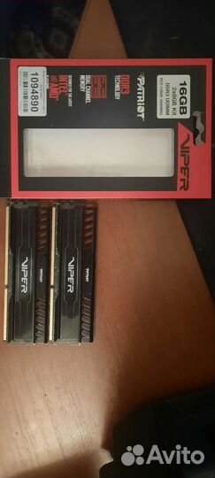 Patriot viper ddr3 16 gb 2 по 8