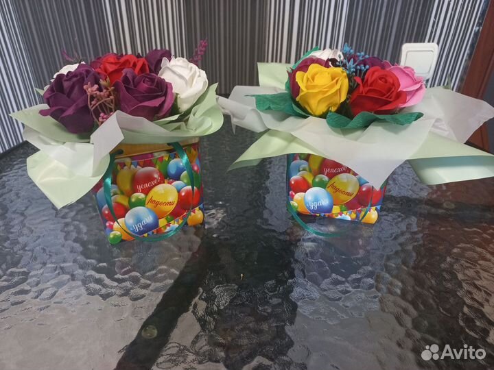 Букет из мыльных роз