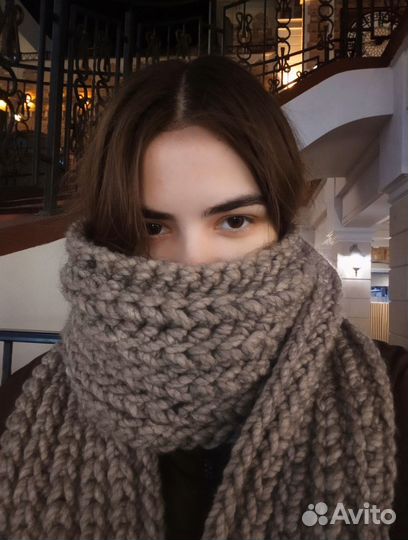 Шарфик вязаный альпака 2 метра