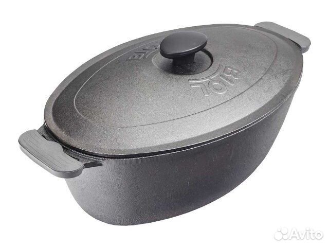 Гусятница чугунная с крышкой, Биол 0606, 6 л