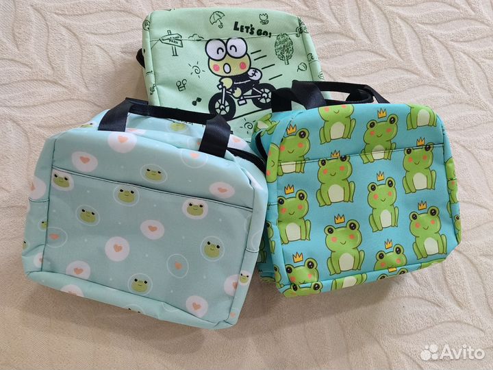 Сумка лягушка. Термосумка для обедов. Косметичка