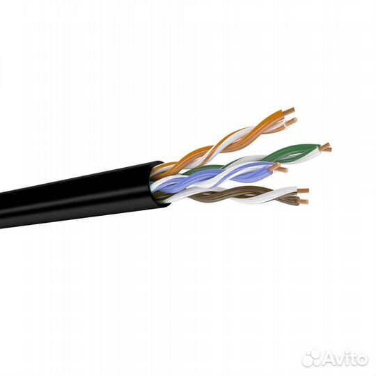 Уличный UTP кабель, медь, 4x2x0.5, Сat.5e, 24awg