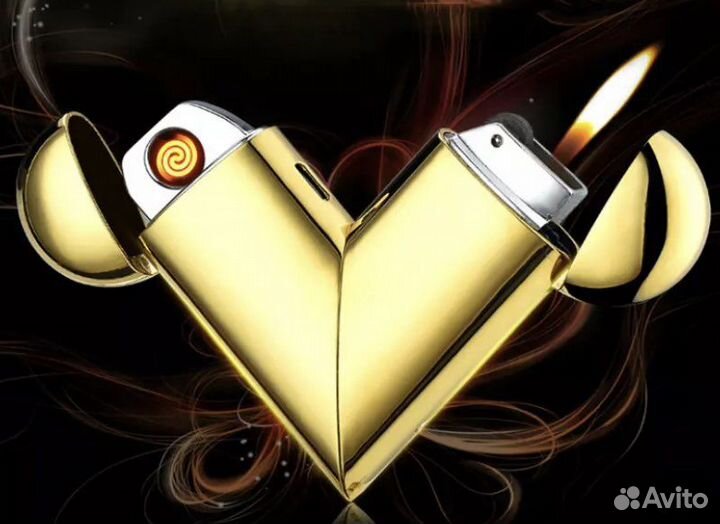 Зажигалка подарочная в форме сердца, USB