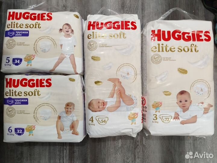 Huggies elite soft подгузники и трусики