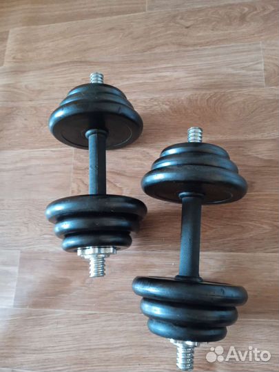 Гантели разборные обрезиненные