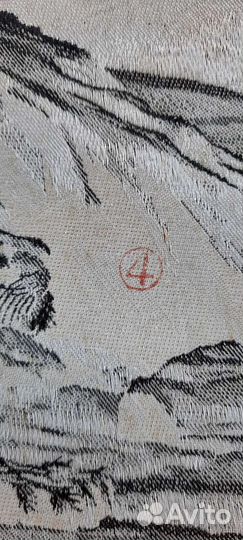 Антикварный шелковый китайский гобелен