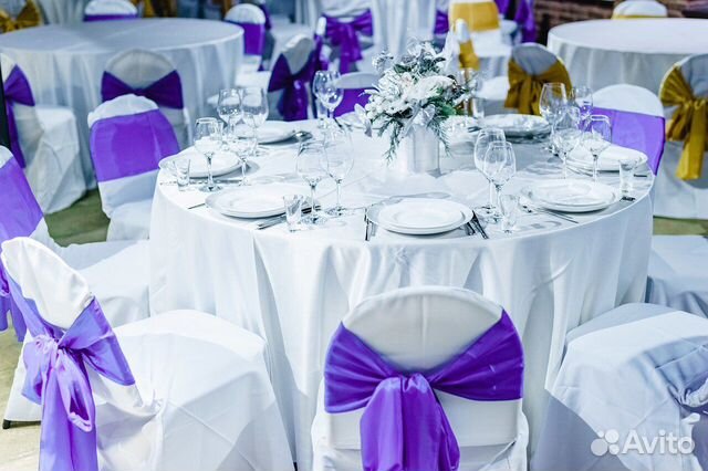 Аренда скатертей и чехлов на стулья